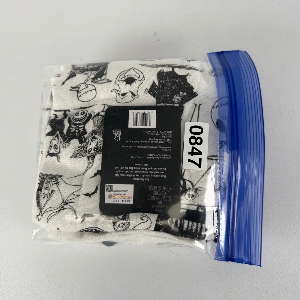 Disney Nightmare Before Christmas 30th Anniv Kitchen Towel Lot of 2 100% Cotton